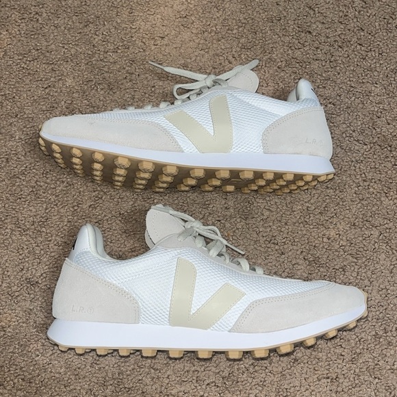 Veja Rio Branco Alveo Mesh Suede Leather Sneakers White Pierre / Natural 12 - Picture 7 of 10